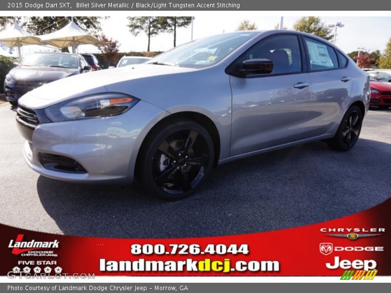 Billet Silver Metallic / Black/Light Tungsten Accent Stitching 2015 Dodge Dart SXT