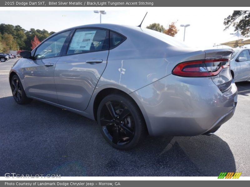 Billet Silver Metallic / Black/Light Tungsten Accent Stitching 2015 Dodge Dart SXT