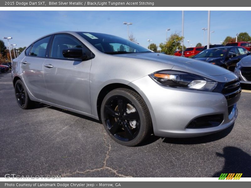 Billet Silver Metallic / Black/Light Tungsten Accent Stitching 2015 Dodge Dart SXT