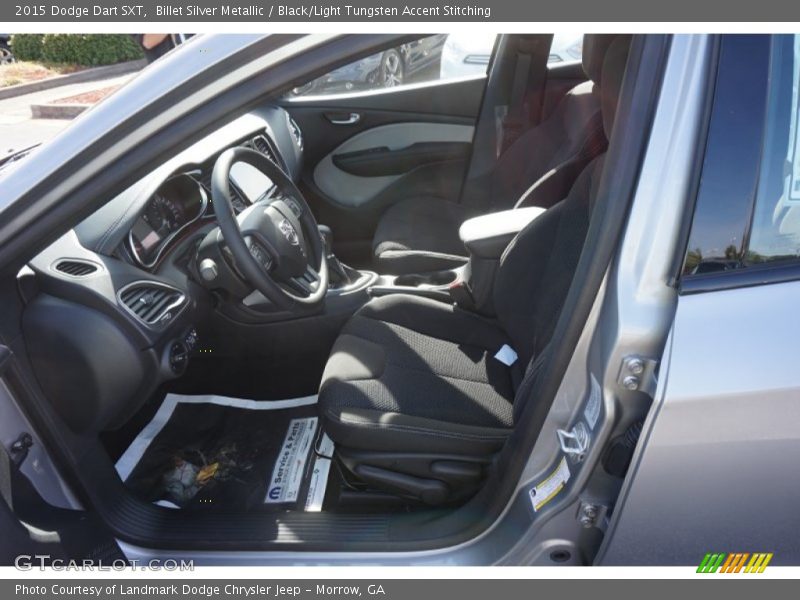 Billet Silver Metallic / Black/Light Tungsten Accent Stitching 2015 Dodge Dart SXT