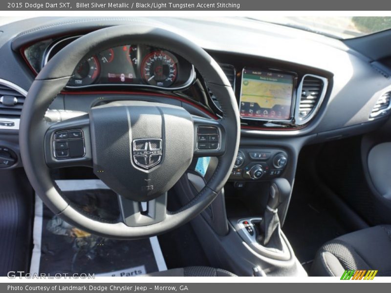 Billet Silver Metallic / Black/Light Tungsten Accent Stitching 2015 Dodge Dart SXT