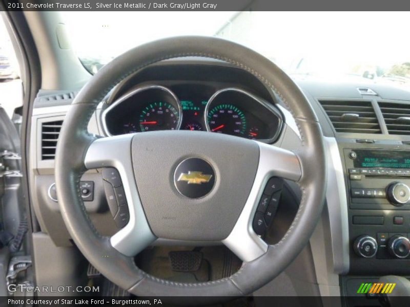 Silver Ice Metallic / Dark Gray/Light Gray 2011 Chevrolet Traverse LS