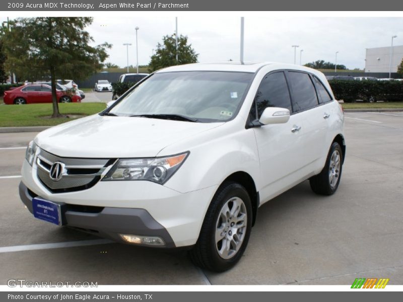 Aspen White Pearl / Parchment 2009 Acura MDX Technology