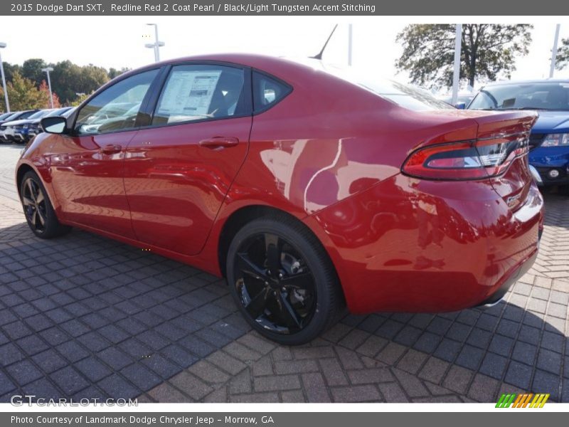 Redline Red 2 Coat Pearl / Black/Light Tungsten Accent Stitching 2015 Dodge Dart SXT