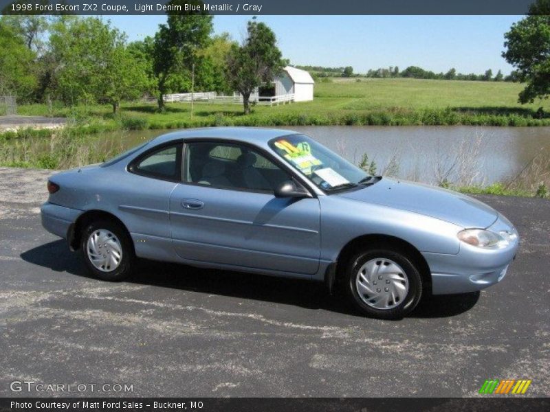 Light Denim Blue Metallic / Gray 1998 Ford Escort ZX2 Coupe