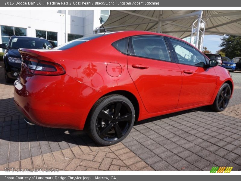 Redline Red 2 Coat Pearl / Black/Light Tungsten Accent Stitching 2015 Dodge Dart SXT