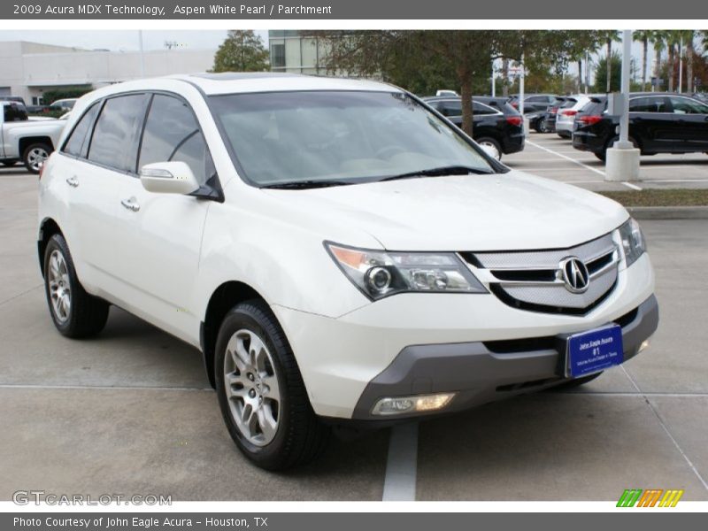 Aspen White Pearl / Parchment 2009 Acura MDX Technology