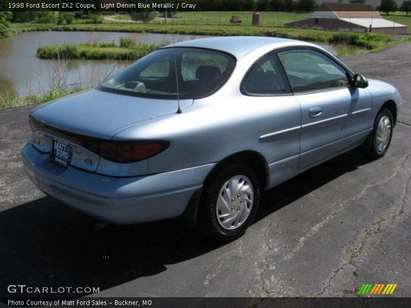 Light Denim Blue Metallic / Gray 1998 Ford Escort ZX2 Coupe