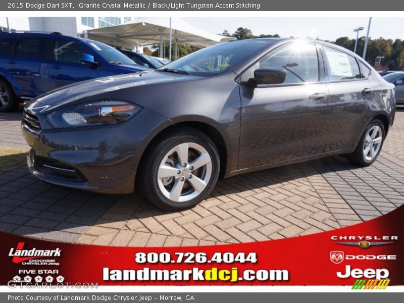 Granite Crystal Metallic / Black/Light Tungsten Accent Stitching 2015 Dodge Dart SXT