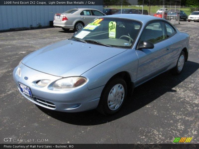 Light Denim Blue Metallic / Gray 1998 Ford Escort ZX2 Coupe