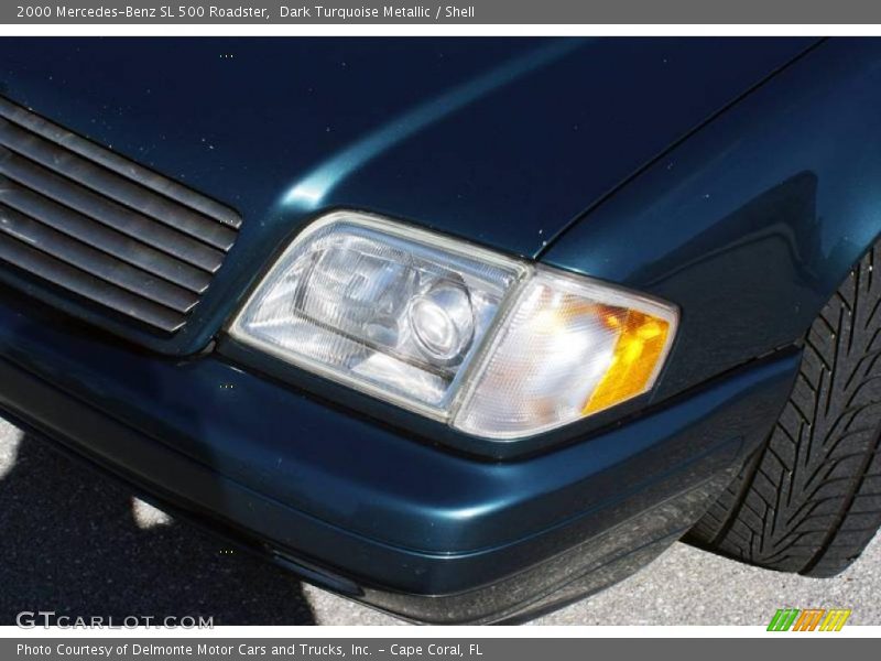 Dark Turquoise Metallic / Shell 2000 Mercedes-Benz SL 500 Roadster