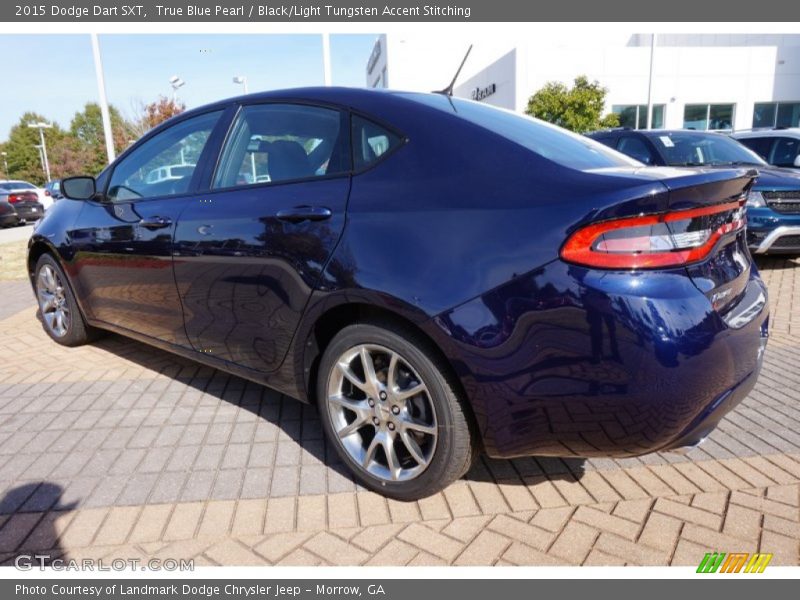 True Blue Pearl / Black/Light Tungsten Accent Stitching 2015 Dodge Dart SXT