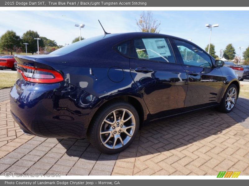 True Blue Pearl / Black/Light Tungsten Accent Stitching 2015 Dodge Dart SXT