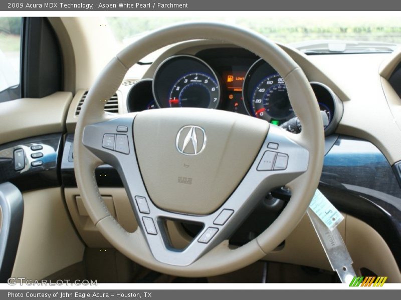 Aspen White Pearl / Parchment 2009 Acura MDX Technology