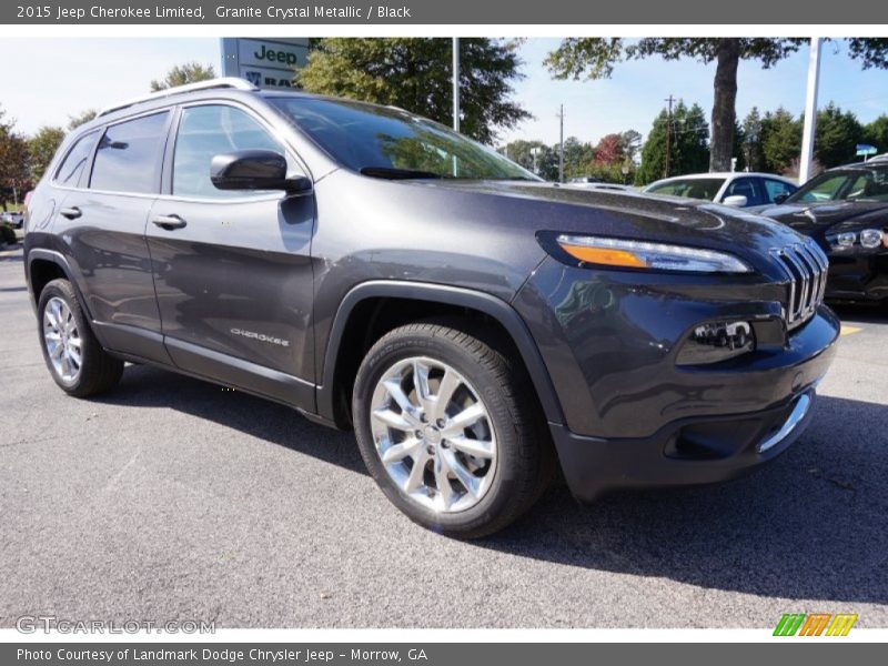 Granite Crystal Metallic / Black 2015 Jeep Cherokee Limited