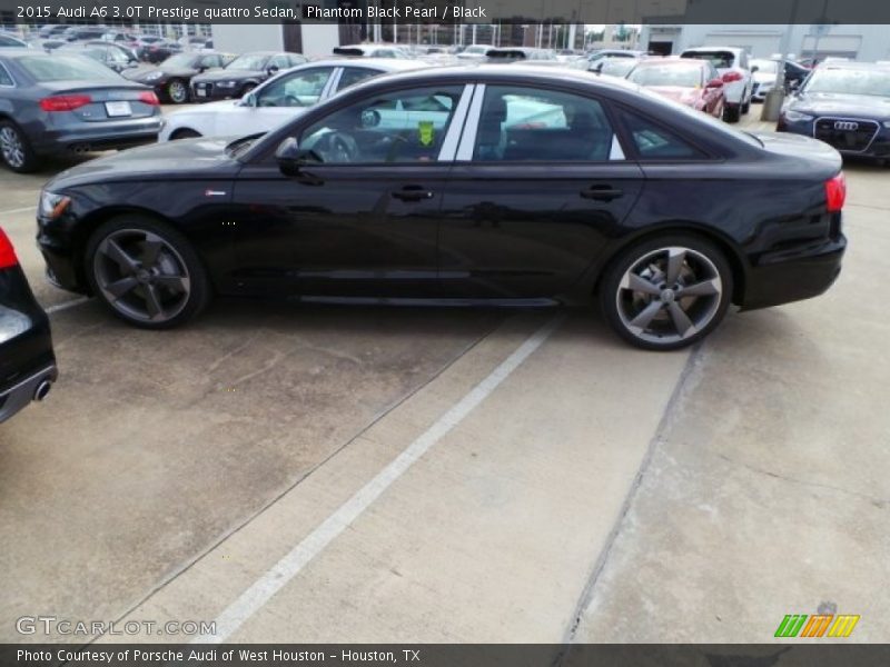 Phantom Black Pearl / Black 2015 Audi A6 3.0T Prestige quattro Sedan