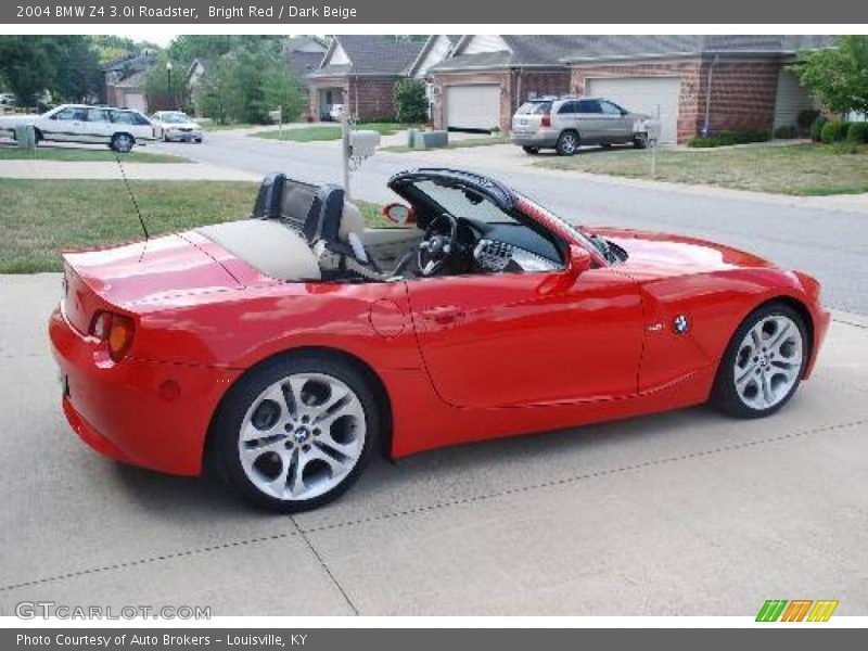 Bright Red / Dark Beige 2004 BMW Z4 3.0i Roadster