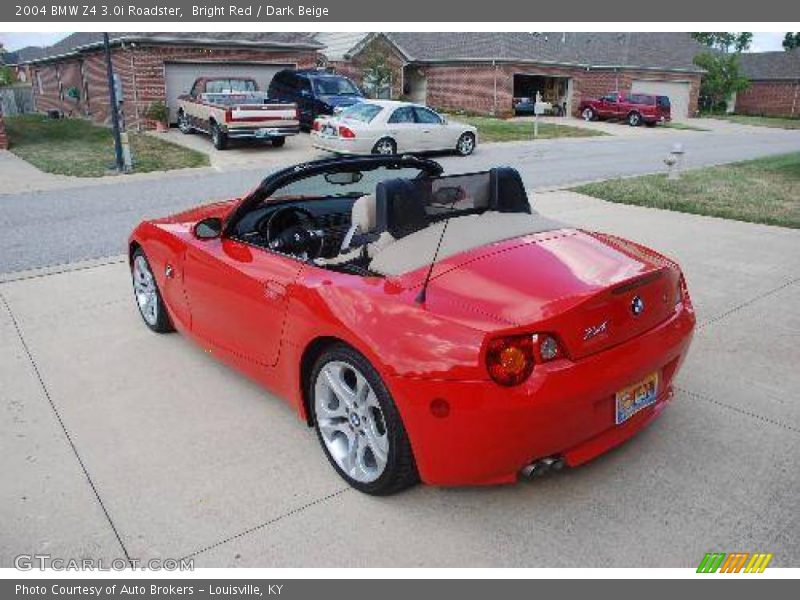 Bright Red / Dark Beige 2004 BMW Z4 3.0i Roadster