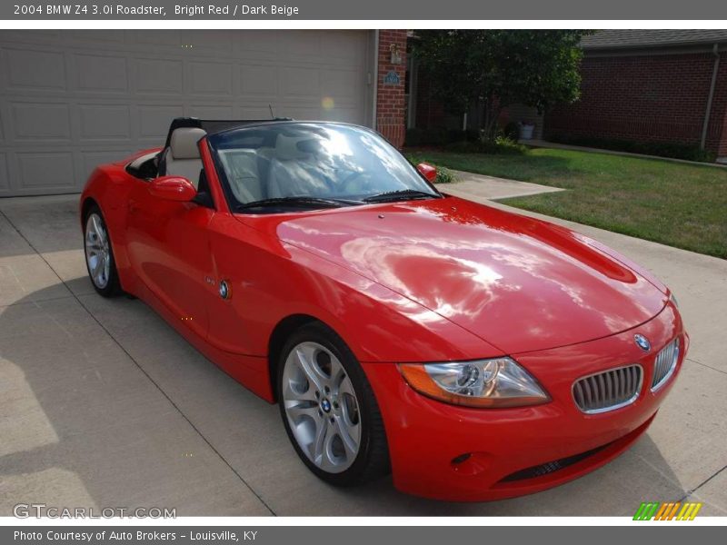 Bright Red / Dark Beige 2004 BMW Z4 3.0i Roadster