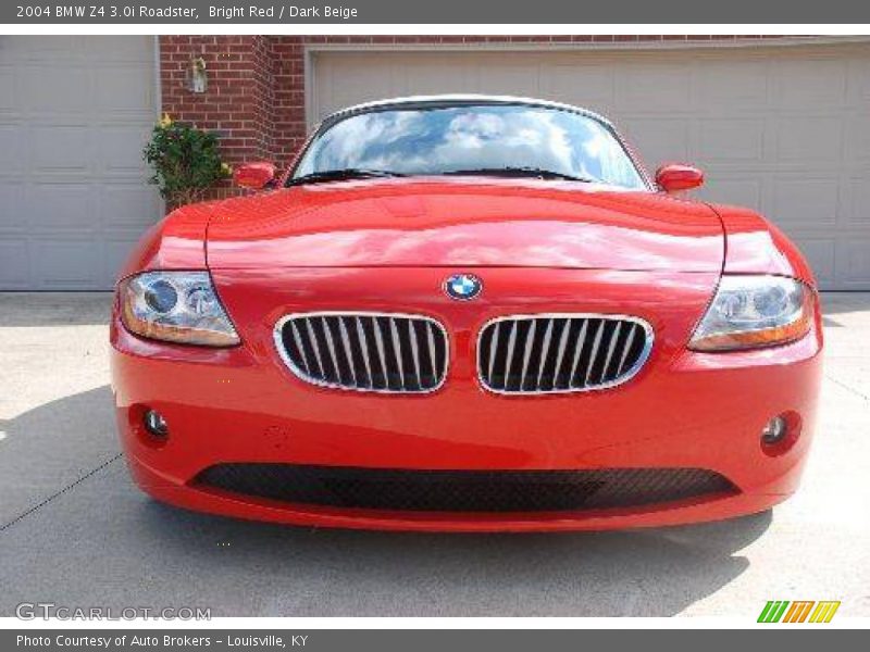 Bright Red / Dark Beige 2004 BMW Z4 3.0i Roadster
