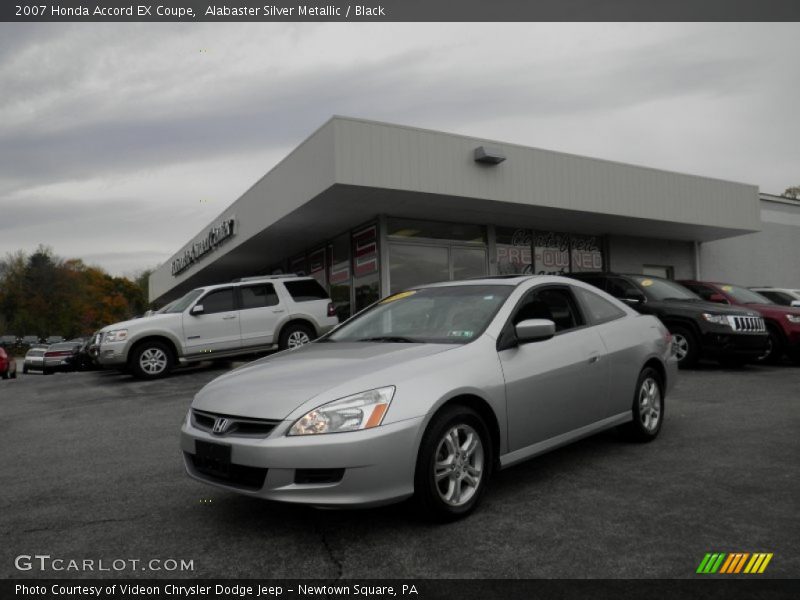 Alabaster Silver Metallic / Black 2007 Honda Accord EX Coupe