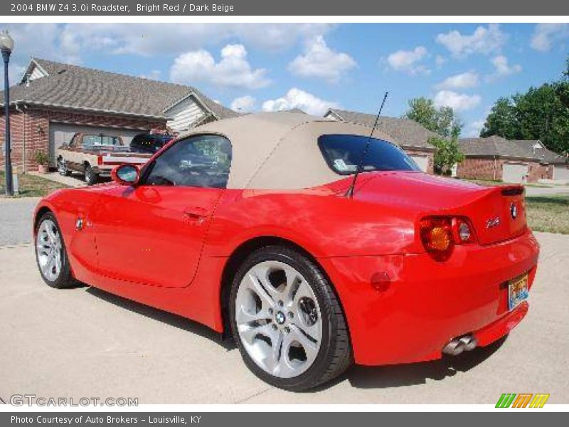 Bright Red / Dark Beige 2004 BMW Z4 3.0i Roadster