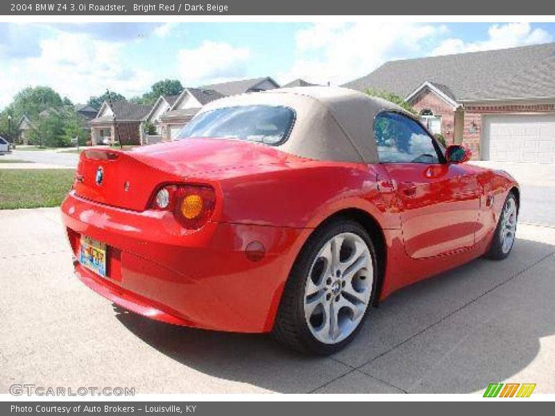Bright Red / Dark Beige 2004 BMW Z4 3.0i Roadster
