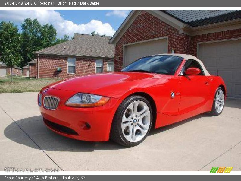 Bright Red / Dark Beige 2004 BMW Z4 3.0i Roadster