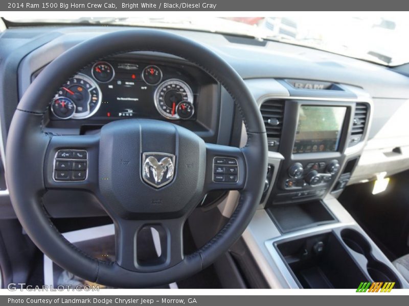 Bright White / Black/Diesel Gray 2014 Ram 1500 Big Horn Crew Cab