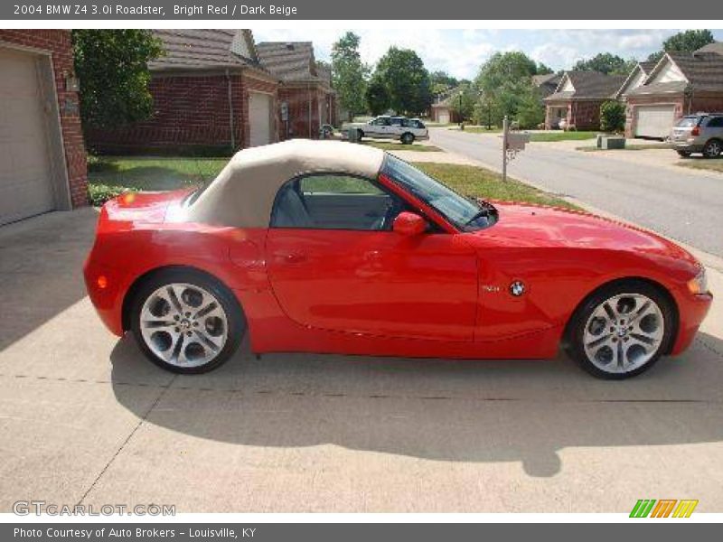 Bright Red / Dark Beige 2004 BMW Z4 3.0i Roadster