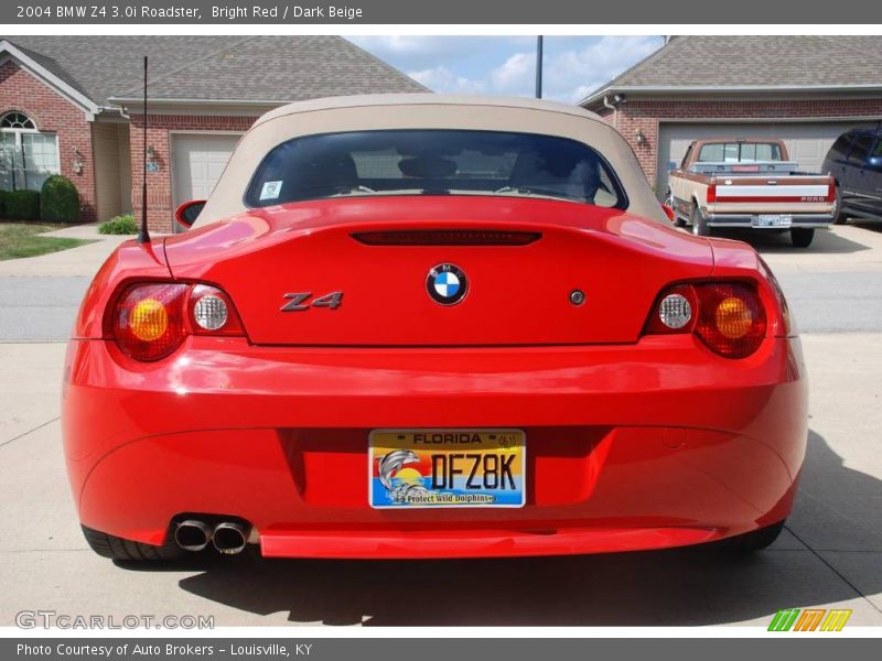 Bright Red / Dark Beige 2004 BMW Z4 3.0i Roadster