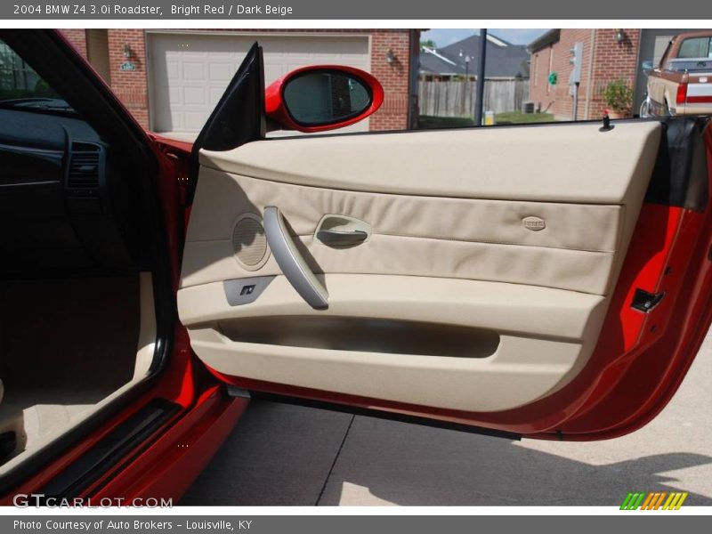 Bright Red / Dark Beige 2004 BMW Z4 3.0i Roadster