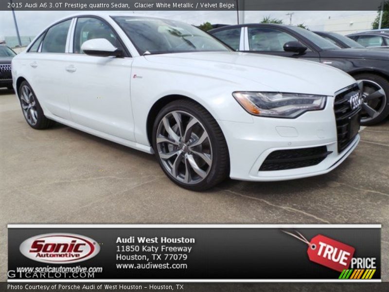 Glacier White Metallic / Velvet Beige 2015 Audi A6 3.0T Prestige quattro Sedan