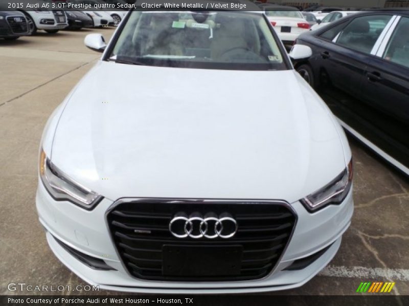 Glacier White Metallic / Velvet Beige 2015 Audi A6 3.0T Prestige quattro Sedan