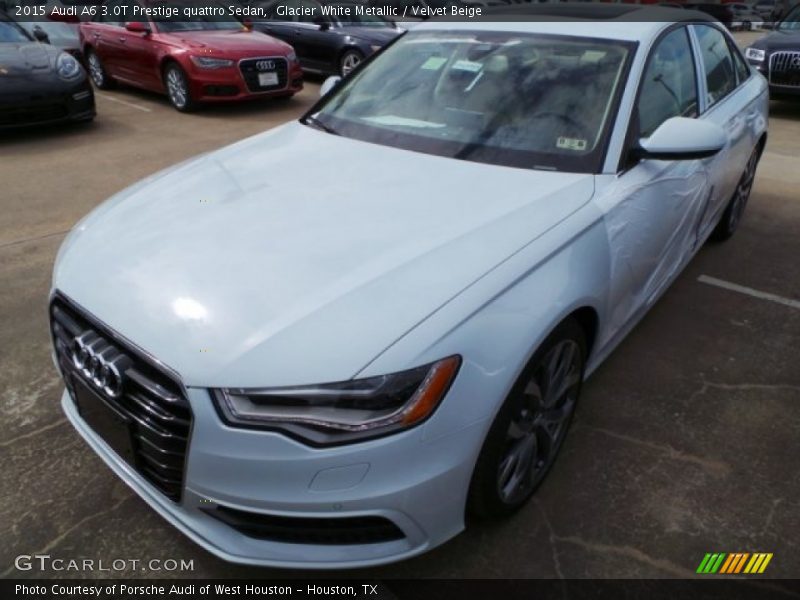 Glacier White Metallic / Velvet Beige 2015 Audi A6 3.0T Prestige quattro Sedan