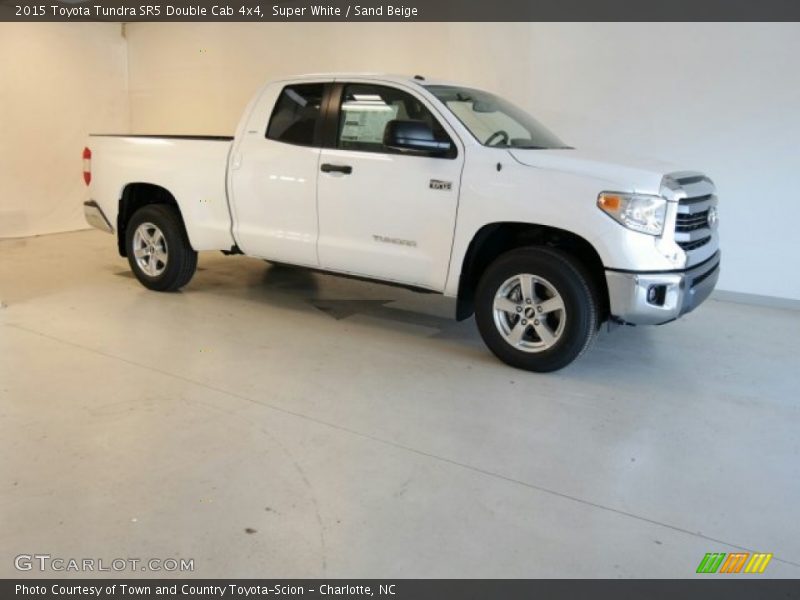 Super White / Sand Beige 2015 Toyota Tundra SR5 Double Cab 4x4