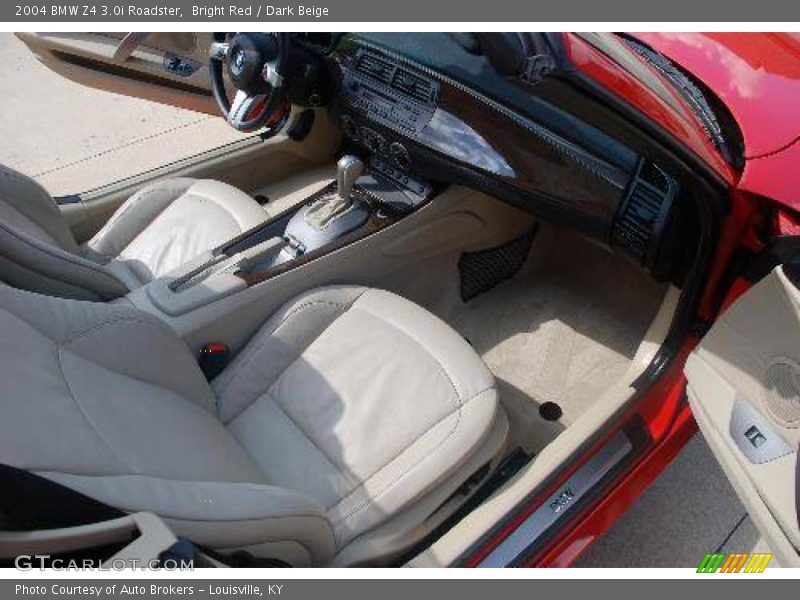 Bright Red / Dark Beige 2004 BMW Z4 3.0i Roadster