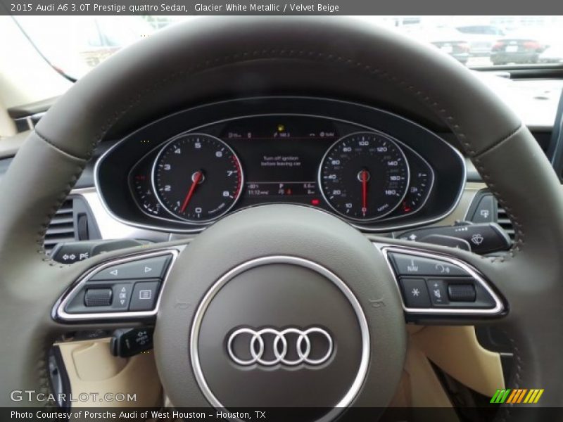 Glacier White Metallic / Velvet Beige 2015 Audi A6 3.0T Prestige quattro Sedan