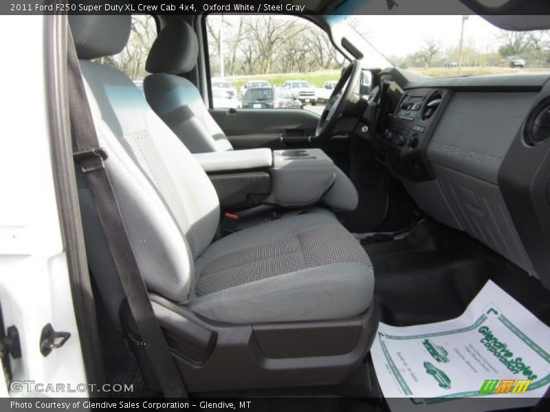 Oxford White / Steel Gray 2011 Ford F250 Super Duty XL Crew Cab 4x4