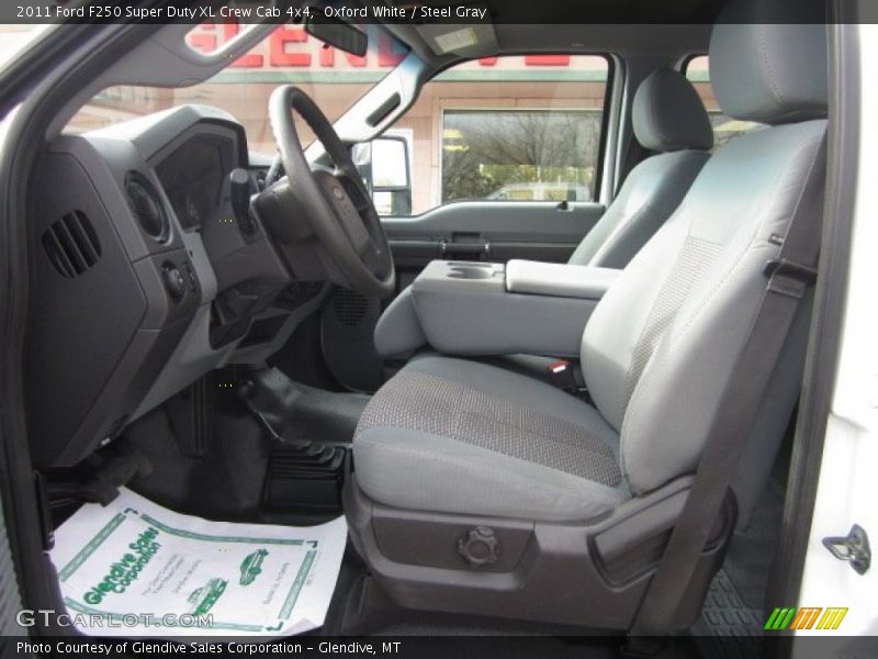 Oxford White / Steel Gray 2011 Ford F250 Super Duty XL Crew Cab 4x4