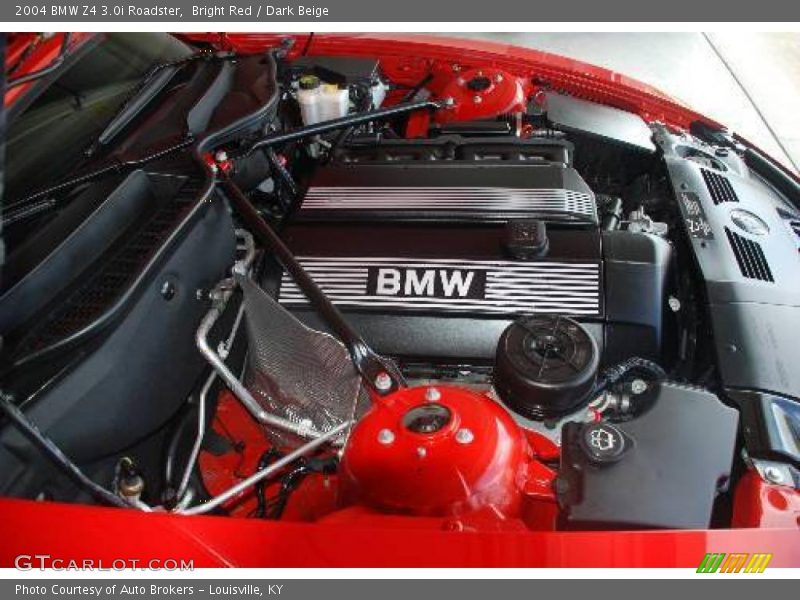 Bright Red / Dark Beige 2004 BMW Z4 3.0i Roadster