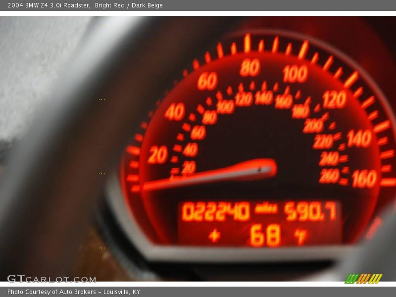 Bright Red / Dark Beige 2004 BMW Z4 3.0i Roadster