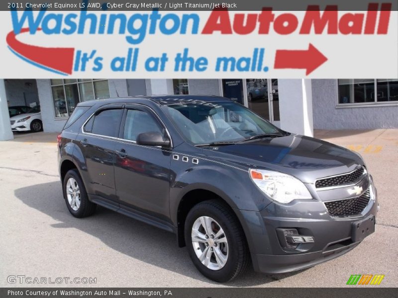 Cyber Gray Metallic / Light Titanium/Jet Black 2011 Chevrolet Equinox LS AWD