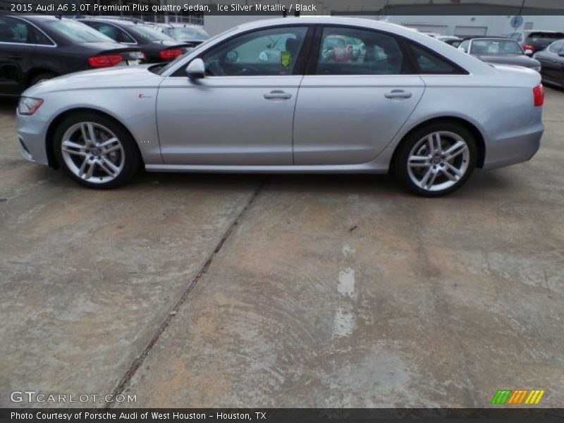Ice Silver Metallic / Black 2015 Audi A6 3.0T Premium Plus quattro Sedan