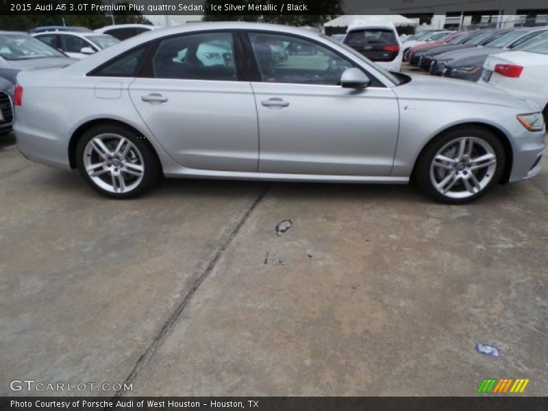 Ice Silver Metallic / Black 2015 Audi A6 3.0T Premium Plus quattro Sedan
