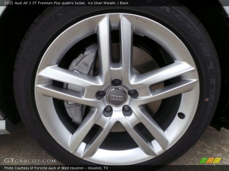 Ice Silver Metallic / Black 2015 Audi A6 3.0T Premium Plus quattro Sedan