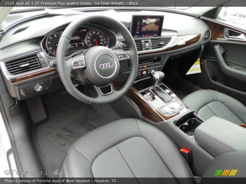 Ice Silver Metallic / Black 2015 Audi A6 3.0T Premium Plus quattro Sedan