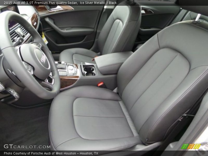 Ice Silver Metallic / Black 2015 Audi A6 3.0T Premium Plus quattro Sedan