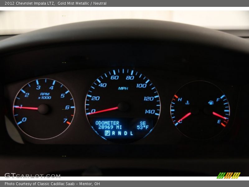 Gold Mist Metallic / Neutral 2012 Chevrolet Impala LTZ