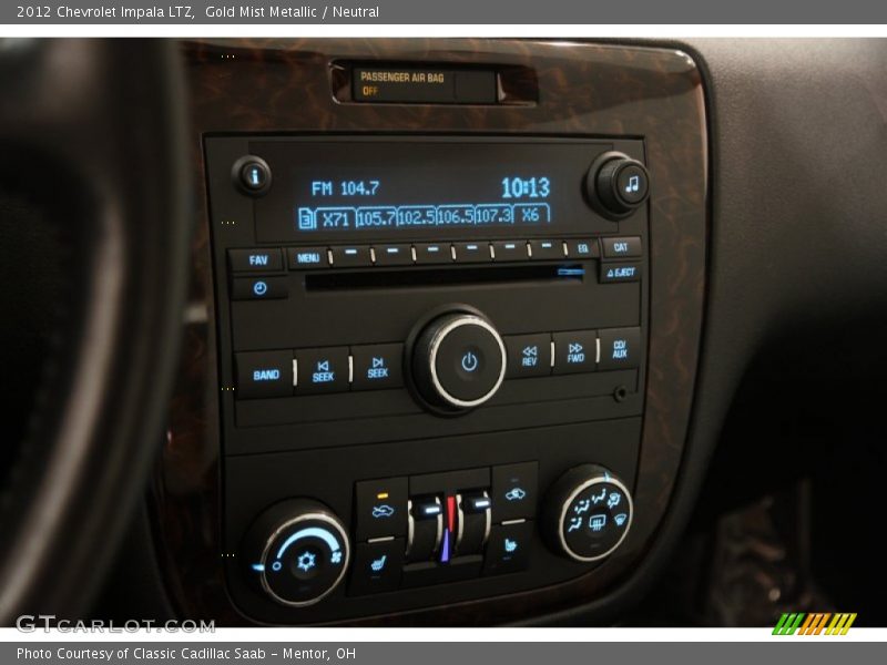 Gold Mist Metallic / Neutral 2012 Chevrolet Impala LTZ